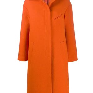 Erika Cavallini Semi Couture オーバーサイズ シングルコート オレンジ