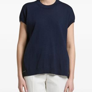 Peserico Blue Crew-Neck Vest