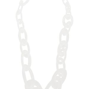 Monies Weiß Halskette mit transparenten Details