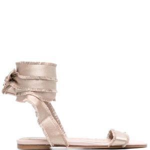 Red(v) White City Ballet Flat Sandals