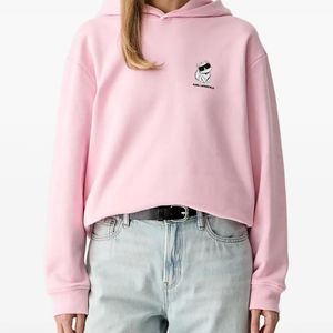 Karl Lagerfeld Red Choupette-Print Hoodie