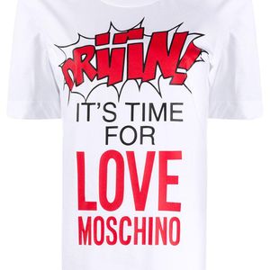 Love Moschino スローガン Tシャツ ホワイト