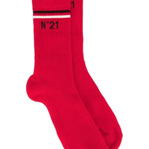 N°21 Socken mit Logo-Print in Rot für Herren
