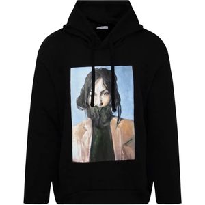 Ih Nom Uh Nit Black Phoebe Graphic-Print Hoodie for men