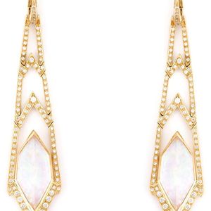 Stephen Webster Metallic Crystal Haze Long Diamond Earrings
