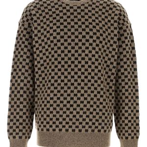 Giorgio Armani Grey Embroidered Sweater for men