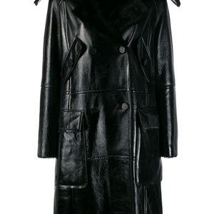 Abrigo con doble botonadura Yves Salomon de color Negro