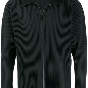 Veste zippée à design plissé Homme Plissé Issey Miyake pour homme en coloris Noir