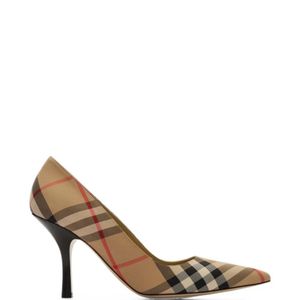 Burberry Metallic Check-Pattern Pumps