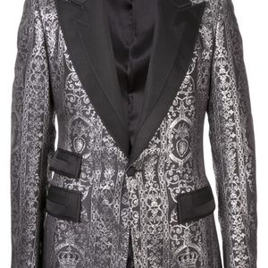 メンズ Dolce & Gabbana ジャカード タキシードジャケット ブラック
