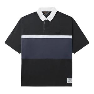 Alpha Industries Black Striped Polo Shirt for men