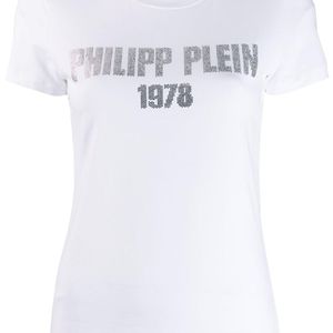 Philipp Plein Weiß T-Shirt mit rundem Ausschnitt