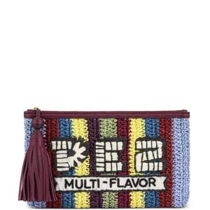 Anya Hindmarch White Pochette Pez En Raphia