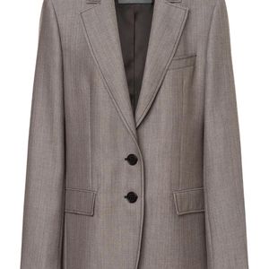 Alberta Ferretti Brown Wool Tweed Blazer