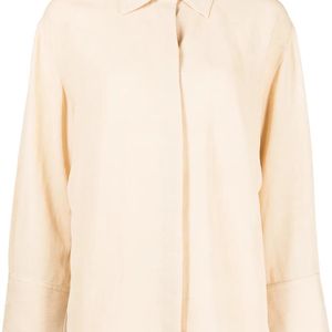 Vince Natural Tie-Fastened Long-Sleeved Shirt
