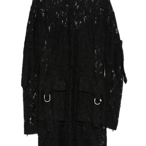 Blumarine Black Lace Buckle Dress