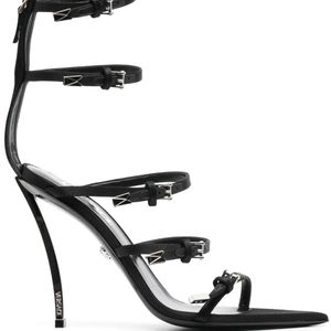 Versace Schwarz Pin-Point Sandalen 120Mm