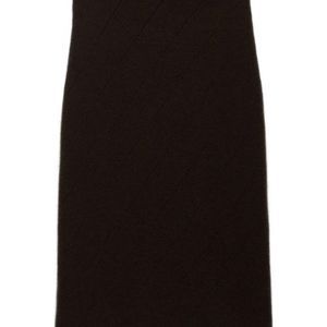 Prada Black Diamond-Pattern Midi Skirt