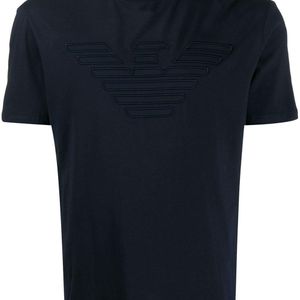 メンズ Emporio Armani ロゴ Tシャツ ブルー