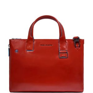 Piquadro Red Top Handle Laptop Bag for men