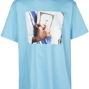 メンズ Supreme Bible Tシャツ ブルー
