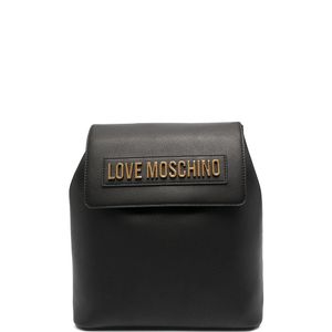 Love Moschino ロゴプレート バックパック ブラック