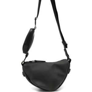 Rains Black Curved Zip-Fastening Shoulder Bag for men