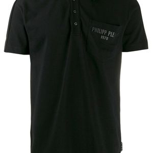 メンズ Philipp Plein ロゴ ポロシャツ ブラック