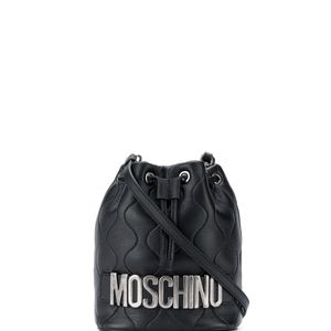Moschino ロゴ バケットバッグ ブラック