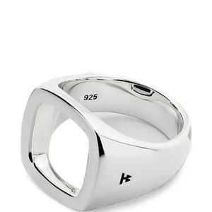 Tom Wood Metallic Cushion Open Signet Ring