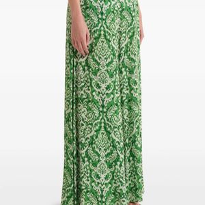 Maliparmi Green Pantalon Fluide À Imprimé Ikat