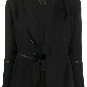 Yohji Yamamoto Vネックジャケット ブラック