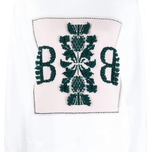 Barrie Weiß Sweatshirt Mit Logo-Patch