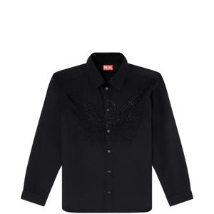 DIESEL Black Chemise À Manches Longues for men