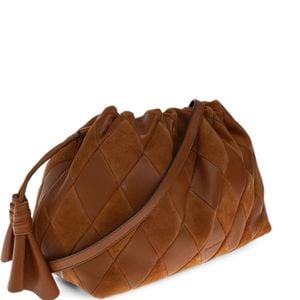 Zimmermann Brown Medium Cloud 91 Patchwork Clutch Bag