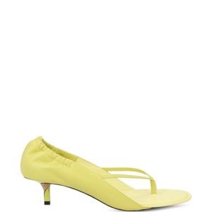 Jacquemus Yellow Gathered Sandals