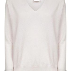 Blanca Vita White V-Neck Raglan-Sleeve Jumper