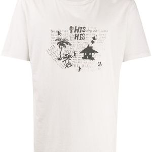 メンズ Saint Laurent ハングオーバー Tシャツ ホワイト