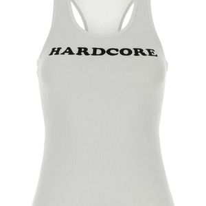 Stella McCartney Grey Hardcore Slogan Cotton Tank Top