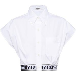 Miu Miu クロップド シャツ ホワイト