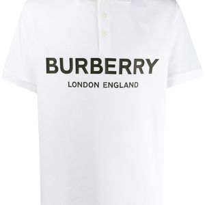 メンズ Burberry ロゴ ポロシャツ ホワイト