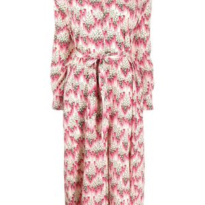 Robe mi-longue à imprimé abstrait Isabel Marant en coloris Rose