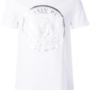 Camiseta con logo Balmain de hombre de color Blanco