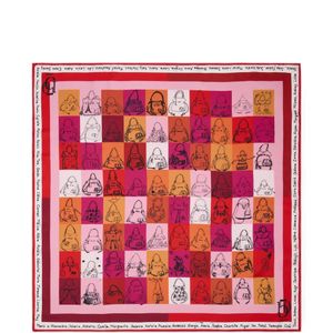 Lancel Red Capsule 150Y Printed Scarf