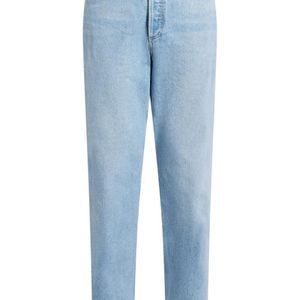 Agolde Blue High-Rise Straight-Leg Jeans