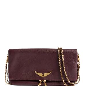 Zadig & Voltaire Purple Rock Clutch Bag