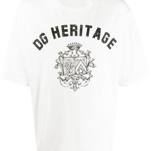メンズ Dolce & Gabbana クレストプリント Tシャツ ホワイト