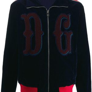 メンズ Dolce & Gabbana ロゴ スポーツジャケット ブルー