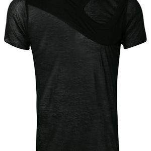 メンズ Rick Owens レイヤード Tシャツ ブラック