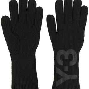Y-3 Handschuhe mit Logo-Print in Schwarz für Herren